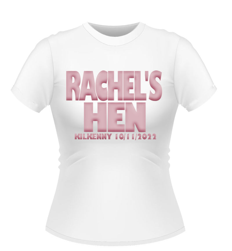 Bold Style Personalised Hen Party Tshirt