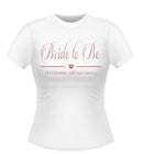 Classy Personalised Bride to Be Tshirt