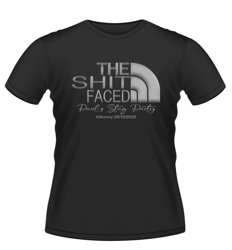 Personalised 'Shit Faced' Stag Party T-shirt