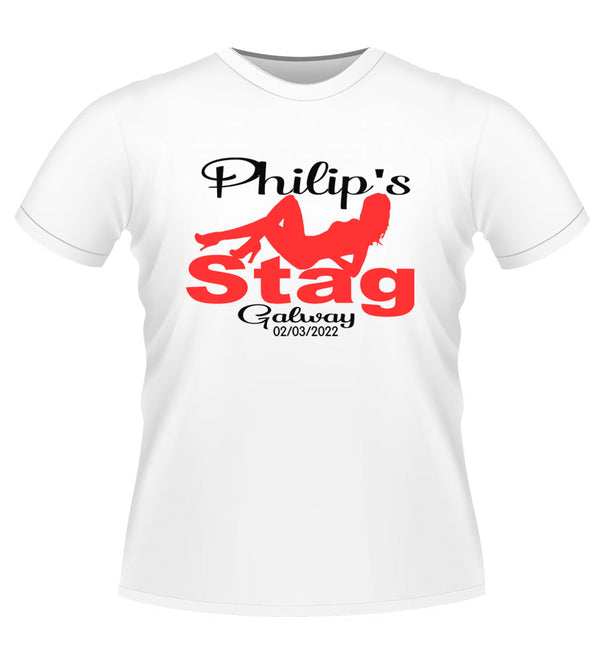 'Silhouette' Personalised Stag T-shirt