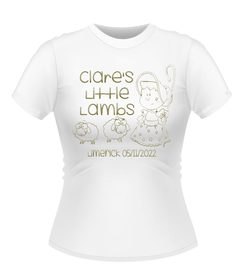 'little Lamb' Theme Personalised Hen Party Tshirt