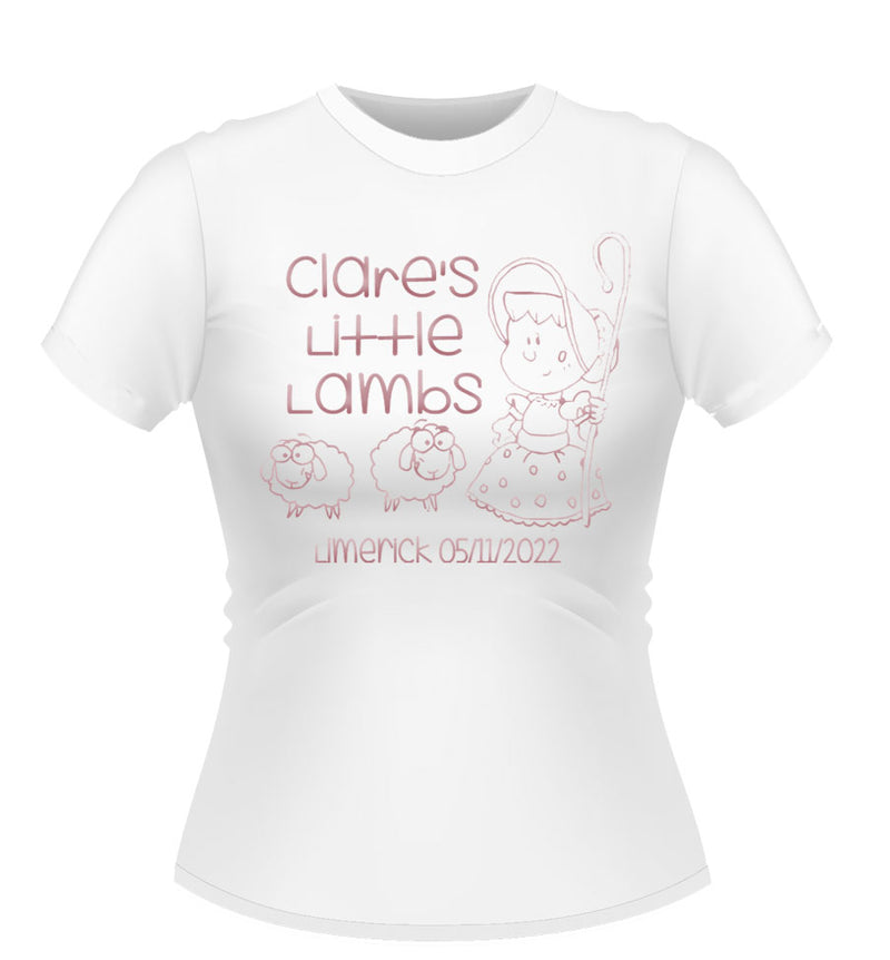 'little Lamb' Theme Personalised Hen Party Tshirt