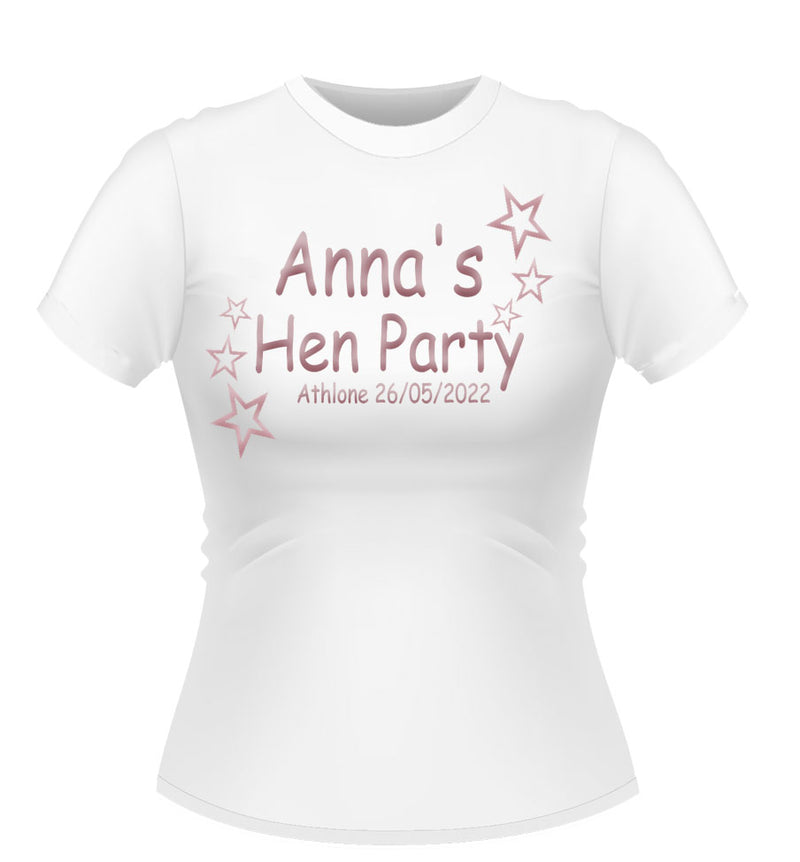 'Star' Personalised Hen Party T-shirt