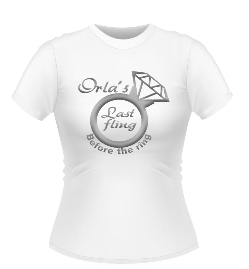 'Last Fling' Personalised Hen Party T-shirt