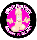 Personalised Willy Design Hen Party Badge