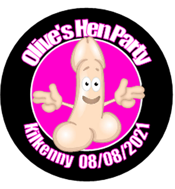 Personalised Willy Design Hen Party Badge