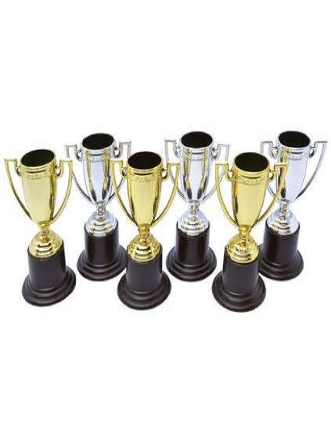 Winner Trophies with Stickers (Pack of 6)