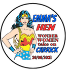 Wonder Woman Theme Personalised Hen Party Badge