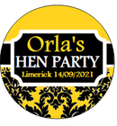 Personalised Vintage Style Black and Yellow Badge